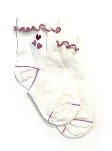 SERGENT MAJOR Παιδικές Κάλτσες για Κορίτσια Puple Hearts - ΛΕΥΚΟ