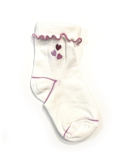 Παιδικές Κάλτσες για Κορίτσια Puple Hearts - ΛΕΥΚΟ φωτογραφία