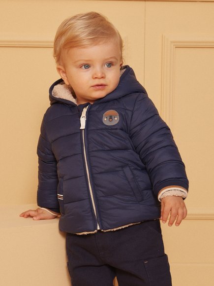 SERGENT MAJOR Βρεφικό Μπουφάν για Αγόρια Navy/Beige - 2 σε 1 - ΜΠΛΕ