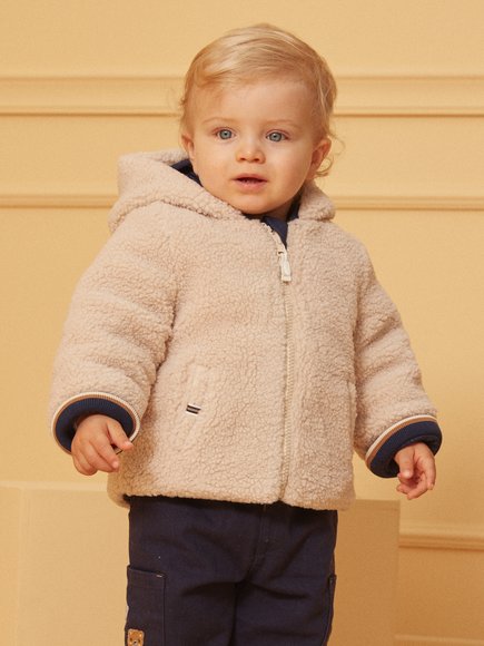 Βρεφικό Μπουφάν για Αγόρια Navy/Beige - 2 σε 1 - ΜΠΛΕ φωτογραφία