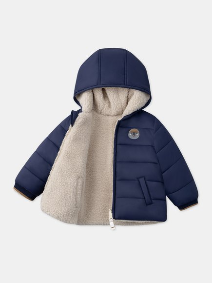 Βρεφικό Μπουφάν για Αγόρια Navy/Beige - 2 σε 1
