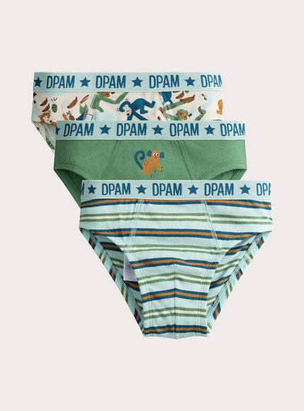DPAM Σετ Παιδικά Εσώρουχα για Αγόρια Monkeys 3 τμχ - ΠΟΛΥΧΡΩΜΟ