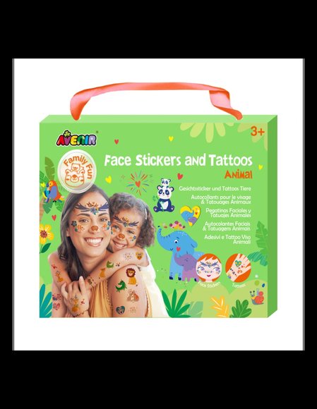 AVENIR Avenir Face Stickers and Tattoos: Animal - ΠΟΛΥΧΡΩΜΟ