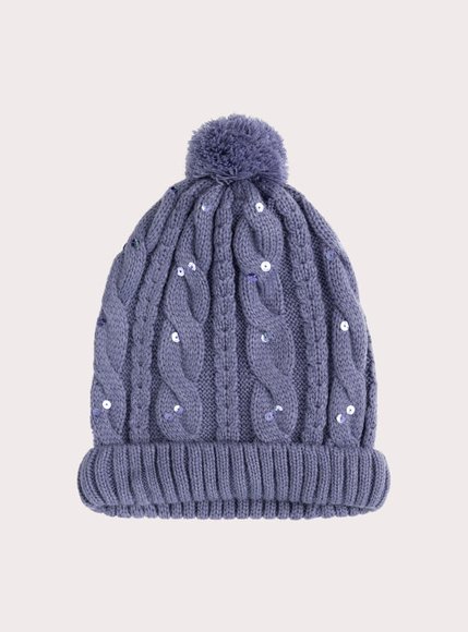 Παιδικός Σκούφος για Κορίτσια Purple Knit