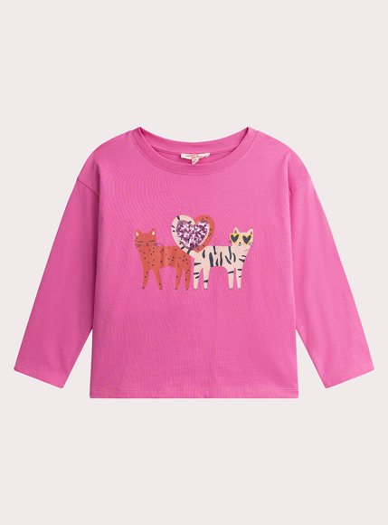 Παιδική Μπλούζα για Κορίτσια Pink Cats