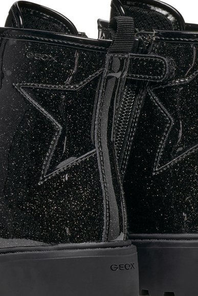 Παιδικά Παπούτσια Geox Casey για Κορίτσια Black Glitter (Μεγέθη 29-36)