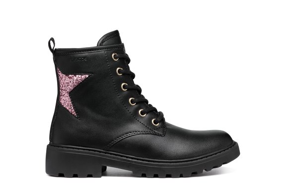 Παιδικά Παπούτσια Geox Casey για Κορίτσια Pink Star (Μεγέθη 29-36)