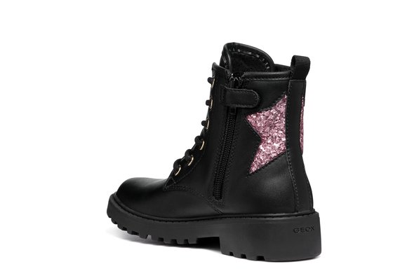 Παιδικά Παπούτσια Geox Casey για Κορίτσια Pink Star (Μεγέθη 29-36)