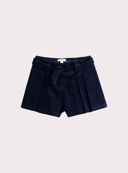 Παιδικό Σορτς για Κορίτσια Navy Corduroy