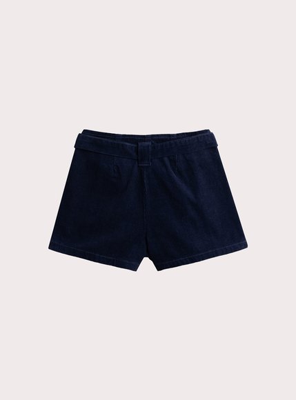 Παιδικό Σορτς για Κορίτσια Navy Corduroy