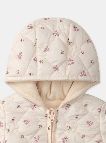 Βρεφικό Μπουφάν για Κορίτσια Fluffy Floral - 2 σε 1