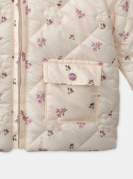 Βρεφικό Μπουφάν για Κορίτσια Fluffy Floral - 2 σε 1