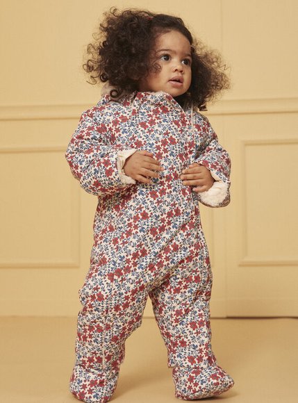 Βρεφικό Μπουφάν για Κορίτσια Floral Overalls