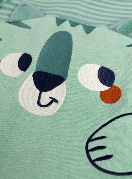 Βρεφική Πιτζάμα για Αγόρια Green Kitten