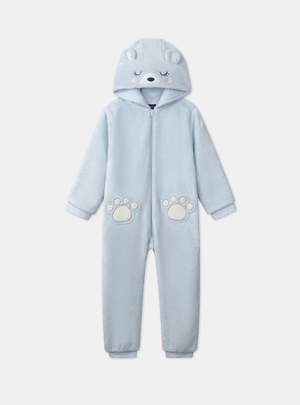 SERGENT MAJOR Παιδική Πιτζάμα για Κορίτσια Onesie Bear - ΜΠΛΕ