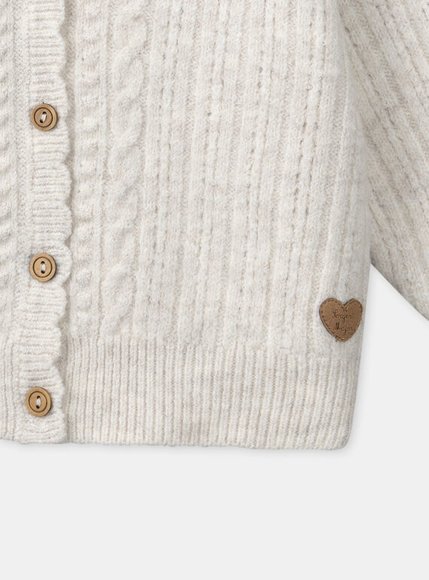 Παιδική Ζακέτα για Κορίτσια Off White Knit