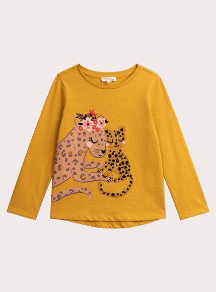 Παιδική Μπλούζα για Κορίτσια Mustard Leopards