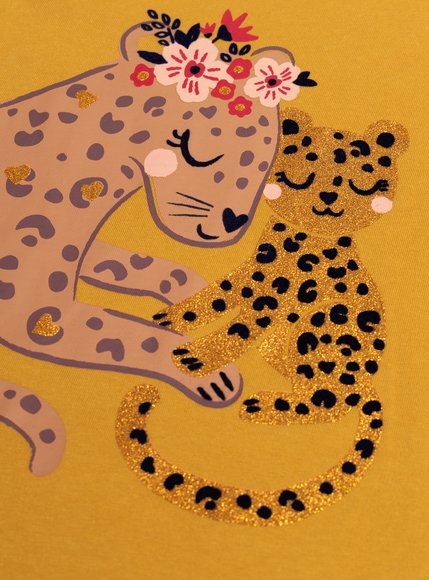 Παιδική Μπλούζα για Κορίτσια Mustard Leopards