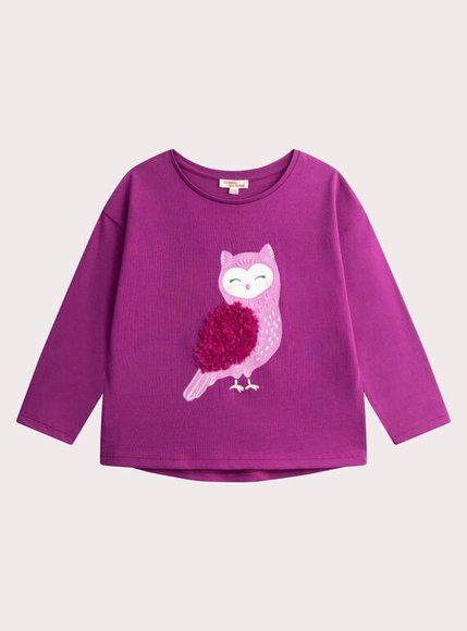 Παιδική Μπλούζα για Κορίτσια Magenta Owl