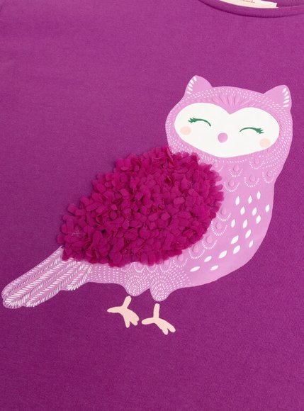 Παιδική Μπλούζα για Κορίτσια Magenta Owl