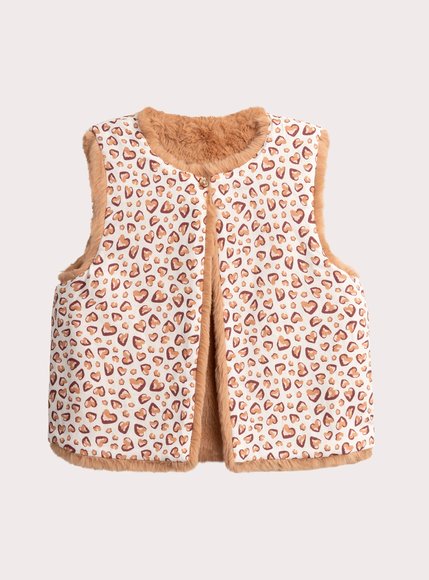 Παιδικό Γιλέκο για Κορίτσια Brown Leopard