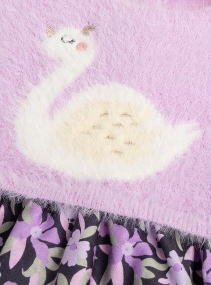 Βρεφικό Φόρεμα για Κορίτσια Purple Swan