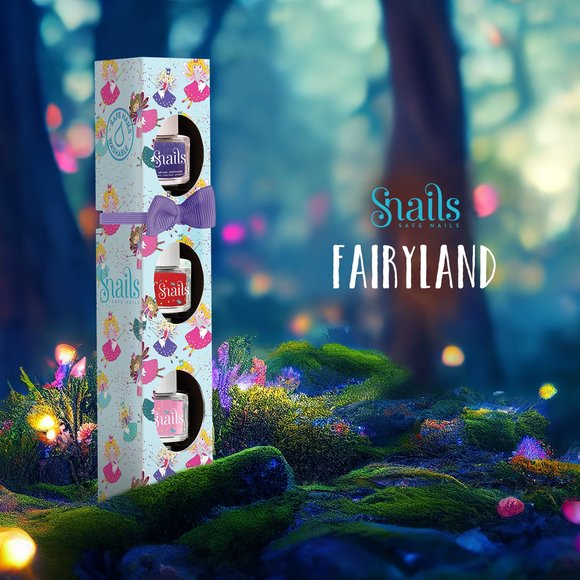 SNAILS Σετ Παιδικά Βερνίκια Νυχιών Snails για Κορίτσια Fairyland - ΠΟΛΥΧΡΩΜΟ