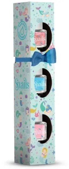 SNAILS Σετ Παιδικά Βερνίκια Νυχιών Snails για Κορίτσια Mermaid 3 τμχ - ΠΟΛΥΧΡΩΜΟ