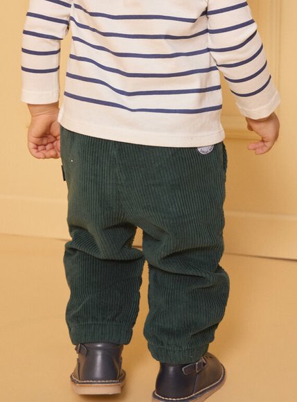 Βρεφικό Παντελόνι για Αγόρια Green Corduroy