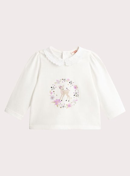 Βρεφική Μπλούζα για Κορίτσια Happy Deer