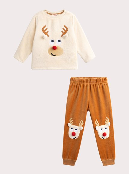 Σετ Παιδικές Πιτζάμες για Αγόρια Festive Reindeer