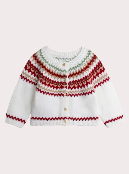 Βρεφική Ζακέτα για Κορίτσια Multicolor White - ΛΕΥΚΟ φωτογραφία