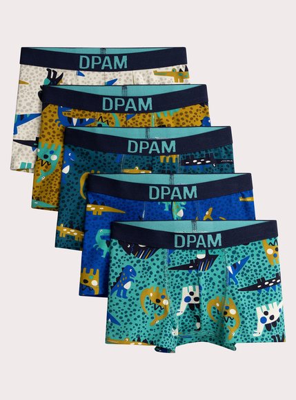 DPAM Σετ Παιδικά Εσώρουχα για Αγόρια Modern Zoo 5 τμχ - ΠΟΛΥΧΡΩΜΟ