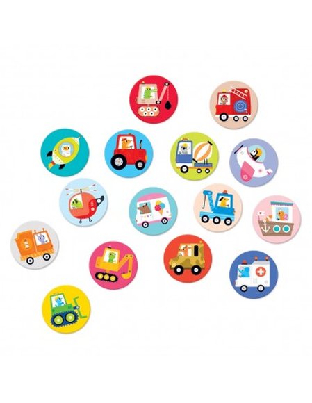 Παιδικό Παζλ Banana Panda - Memory Game Vehicles