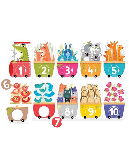 Παιδικό Παζλ Banana Panda Make-a-Match Puzzle Number Train