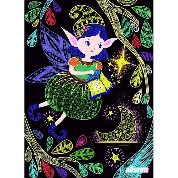 Παιδικό Βιβλίο Ζωγραφικής Avenir-Scratch 4 Magic Elves