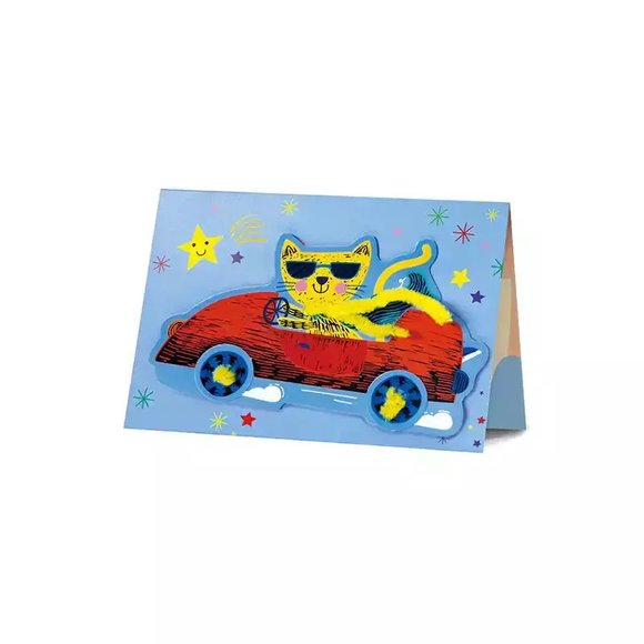 Παιδικό Βιβλίο Ζωγραφικής Avenir-Scratch Car Greeting Cards