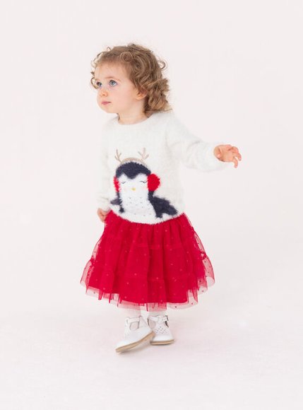 Βρεφικό Πουλόβερ για Κορίτσια Happy Penguin