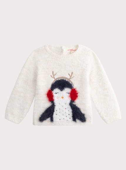 Βρεφικό Πουλόβερ για Κορίτσια Happy Penguin