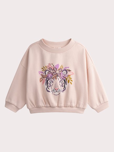 Παιδικό Φούτερ για Κορίτσια Flower Tiger - ΡΟΖ φωτογραφία