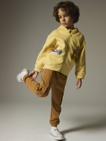 Παιδική Ζακέτα για Αγόρια Yellow Fleece