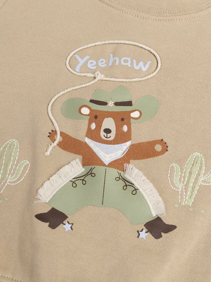 Βρεφικό Φούτερ για Αγόρια Yeehaw Bear