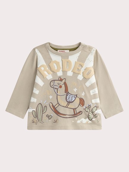 Βρεφική Μπλούζα για Αγόρια Beige Rodeo