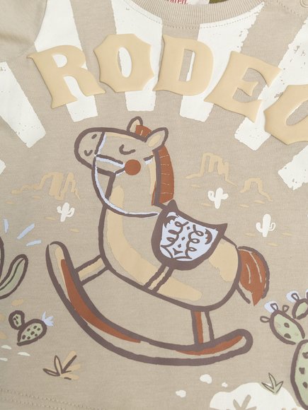 Βρεφική Μπλούζα για Αγόρια Beige Rodeo