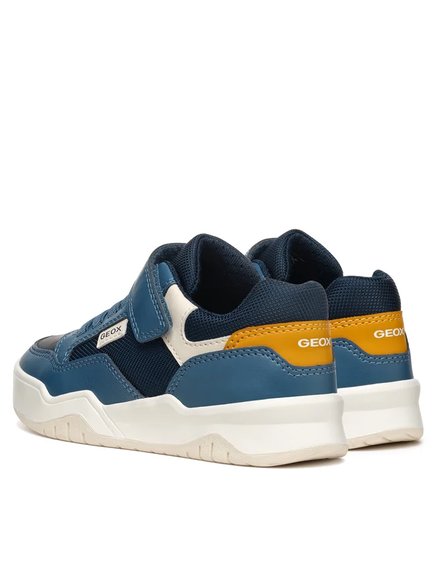 Παιδικά Παπούτσια Geox Perth για Αγόρια Blue/Yellow (Μεγέθη 28-36)