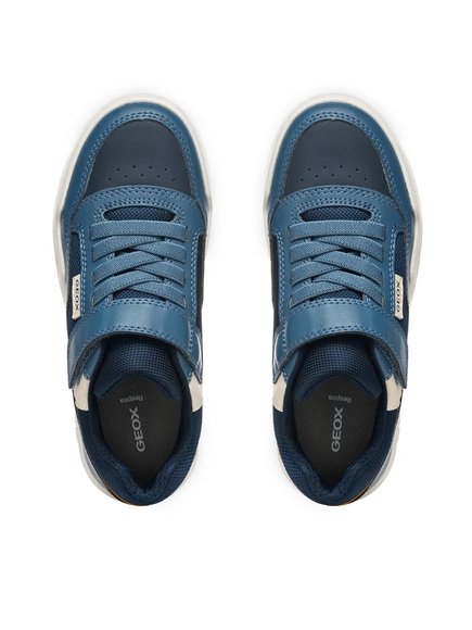 Παιδικά Παπούτσια Geox Perth για Αγόρια Blue/Yellow (Μεγέθη 28-36)