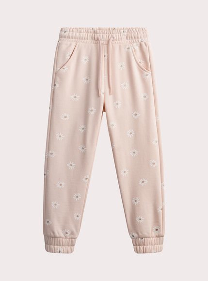 Παιδικό Παντελόνι Φόρμας για Κορίτσια Dusty Pink Daisies