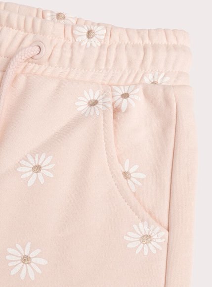 Παιδικό Παντελόνι Φόρμας για Κορίτσια Dusty Pink Daisies