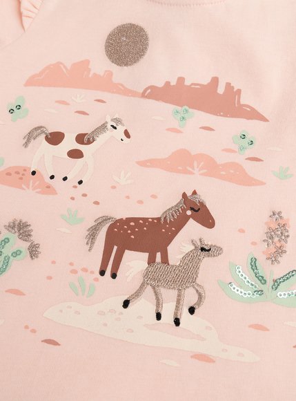 Βρεφική Μπλούζα για Κορίτσια Pale Pink Painting