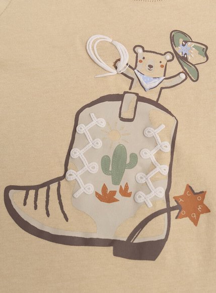 Βρεφική Μπλούζα για Αγόρια Cowboy Bear